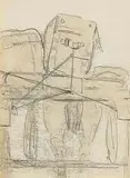 Jack Butler Yeats, Horse and Cart, pen and wash