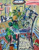 Elizabeth Cope, Still Life - The Artist's Studio, oil on board