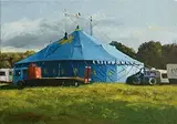 Martin Gale, The Circus, oil on canvas board