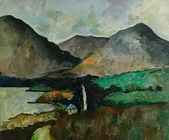 Peter Collis, The Letterfrack Road, Co. Galway, oil on canvas