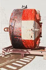 John Doherty, Bouy at Rest, acrylic on card