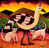 Graham Knuttel, Bird of Paradise, oil on canvas