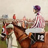 Cecil Maguire, In the Saddle, Galway, 1979, oil on board