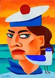 Graham Knuttel, Sailor Girl, acrylic on canvas