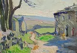Letitia Marion Hamilton, Coastal Scene, oil on board