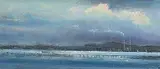 Peter Pearson, West Wind, Dublin Bay, 2001, oil on canvas board