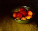 Thomas Ryan, Still Life - Bowl of Apples, oil on canvas board