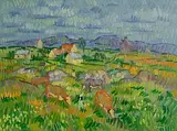 Desmond Carrick, Observing Cattle in Connemara, oil on canvas board