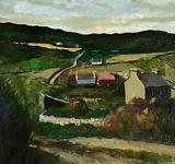 Peter Collis, Farms at Toe Head III, West Cork, oil on canvas laid on board