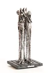 Rowan Gillespie, Fragment of a Dream, 1979, aluminium on rotating marble base - number 4 from an edition of 8 with original perspex grid case