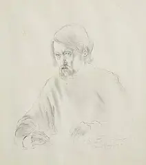William Harrington, Self Portrait, 1983, pencil drawing