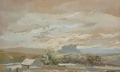Bea Orpen, The Rock of Cashel, gouache on paper