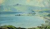 Charles McAuley, On the Antrim Coast, oil on board