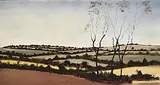Jonathan Wade, Rolling Hills, oil on board