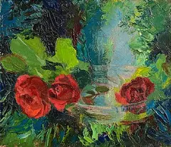 Moyra Barry, The Rose Garden, oil on canvas