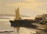 John Skelton Snr, Evening, Near Roundstone, Connemara, oil on board
