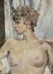 James Le Jeune, Nude Study, oil on canvas board