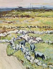 Diarmuid Larkin, September Morning Roundstone, oil on board