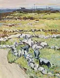 Diarmuid Larkin, September Morning Roundstone, oil on board