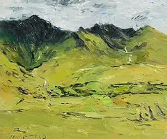Michael Flaherty, The Reeks, Co. Kerry, oil on board