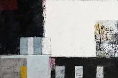 Michael Hales, Lost Cities - Stone Veils, encaustic and oils on canvas board