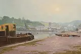 Michael McCarthy, Pale Dawn, Bantry Bay, Co Cork, 1987, oil on board