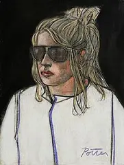 George Potter, The New Look, pastel on paper