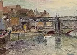 Ronald Ossory Dunlop, The Quay, Dublin, oil on canvas