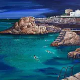 J.P. Rooney, The Forty Foot, Sandycove, Dublin, oil on canvas