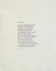 Seamus Heaney, Postscript, broadside - number 138 from an edition of 275, letter pressed poem on handmade paper