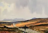 John Skelton Snr, Herding Them Home, watercolour on paper