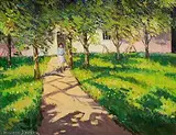 Norman J. McCaig, The Dappled Garden, oil on canvas board