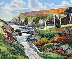 Victor Richardson, Nohoval Cove, pastel on board