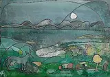 John Kingerlee, View from Clearagh across the Kenmare River, oil on board