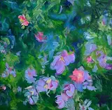 Janet Cruise Halpin, Pink and Green, 2024, oil on canvas