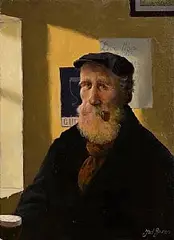 Ted Jones, In The Local, oil on canvas