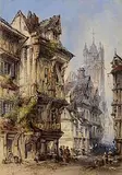 Thomas Colman Dibdin, Continental Street Scene, 1878, watercolour on paper