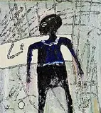 John Kingerlee, Prisoner with a Clue, 1992, oil on board