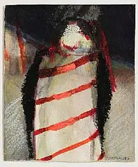 Untitled by John Shinnors, mixed media on paper, sold Sep 2025