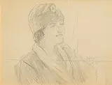 John Butler Yeats, Seated Lady, 1920, pencil on paper