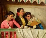 John Bagnold Burgess, Bravo, Toro!, oil on canvas