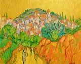 Desmond Carrick, Path to the Village, oil on board