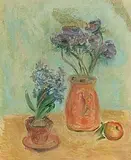 Stella Steyn, Still Life, Jug and Apple, oil on board