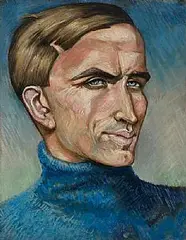Harry Kernoff, Sean O'Flaherty, oil pastel on board
