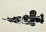 Louis le Brocquy, Dubliners - Custom House, 1986, lithograph - number 4 from an edition of 35