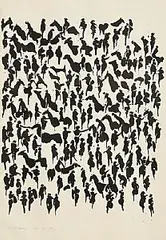 Louis le Brocquy, Men and Horses, 1969, lithograph - number 28 from an edition of 70