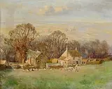 Stanley Royle, Feeding Time, Rivelin, Sheffield, oil on canvas