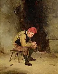 Howard Helmick American, The Hearth, 1876, oil on panel