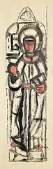 Evie Hone, Unknown Saint - Design for a Stained Glass Window, gouache on paper