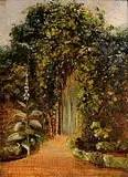 Thomas Churchyard, The Garden Door, oil on panel